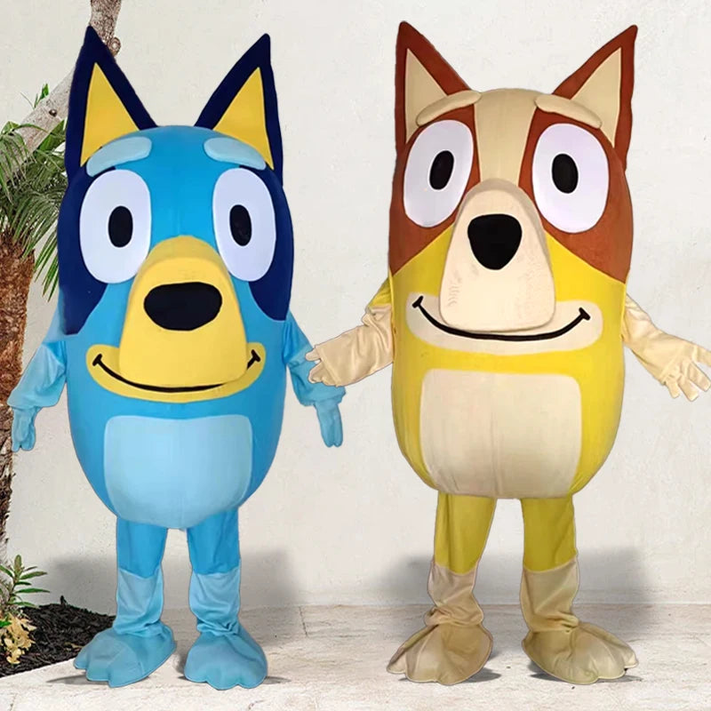 Costume de Mascotte Adulte Bluey Bingo Dog pour Halloween 2025 – Déguisement de Personnage de Télévision