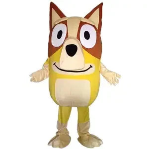Adult Bluey Bingo Dog Mascot Costume for Halloween 2025 – Television Character Disguise