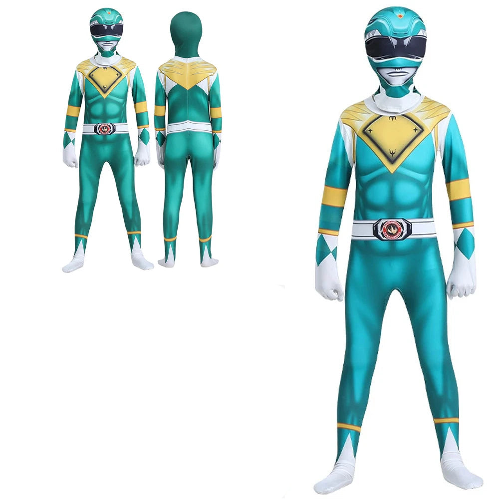 Costume de Power Rangers Unisexe avec Masque – Déguisement Halloween 2025