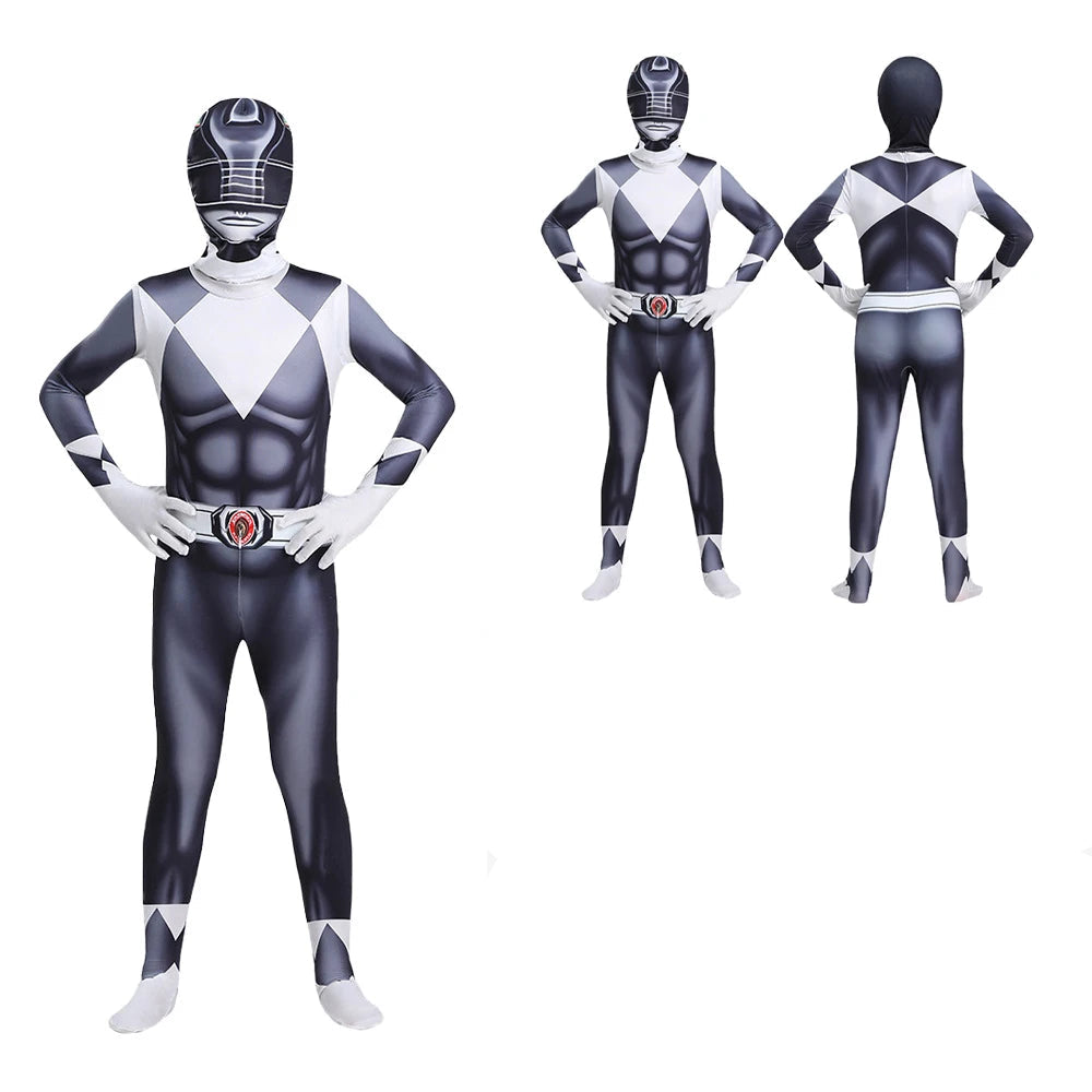 Costume de Power Rangers Unisexe avec Masque – Déguisement Halloween 2025