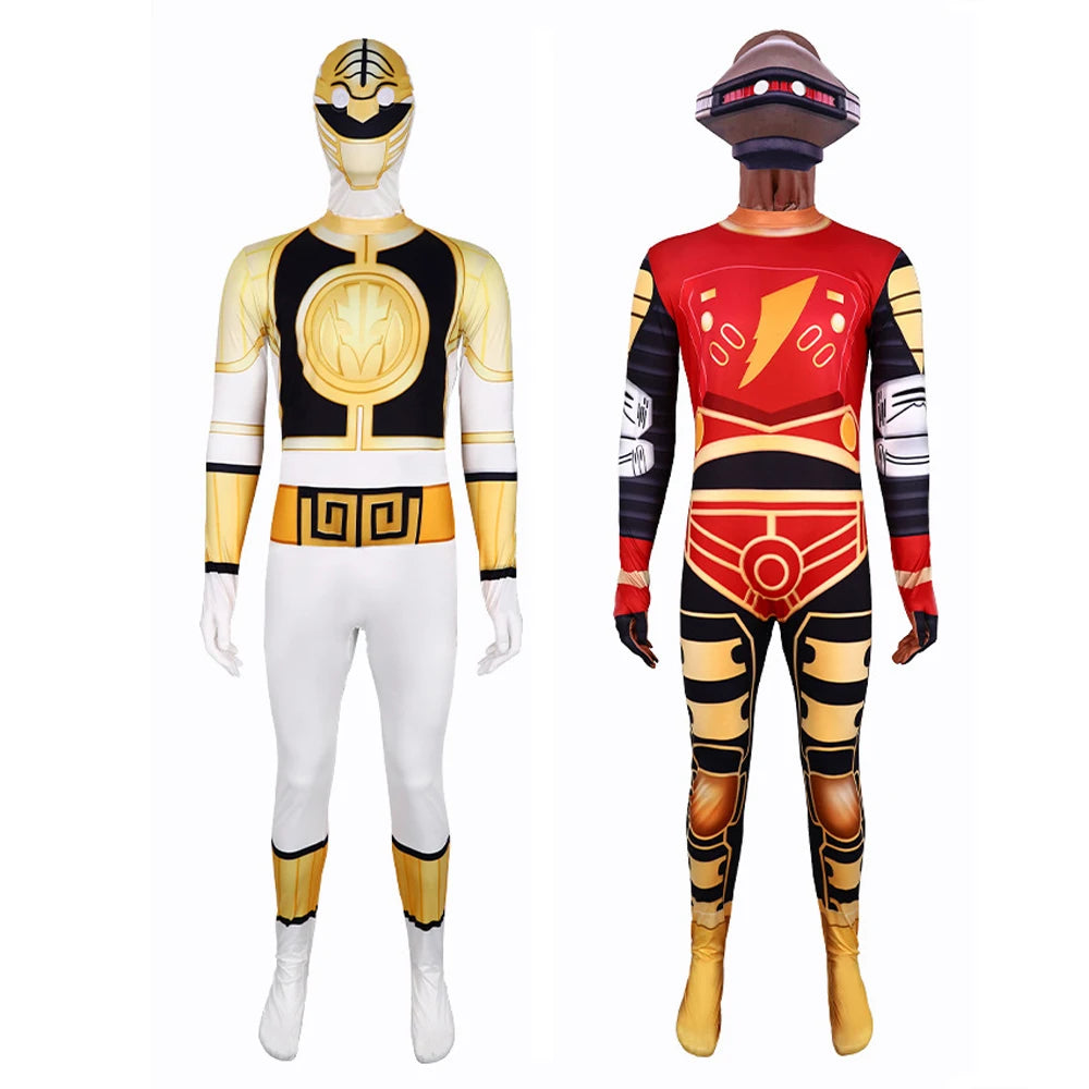 Costume de Power Rangers Unisexe avec Masque – Déguisement Halloween 2025