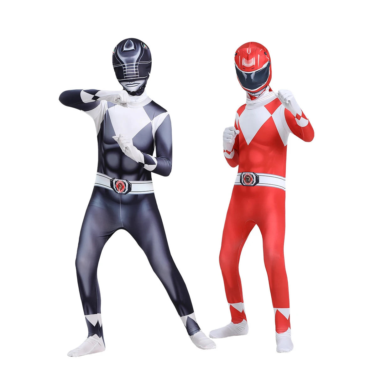 Costume de Power Rangers Unisexe avec Masque – Déguisement Halloween 2025