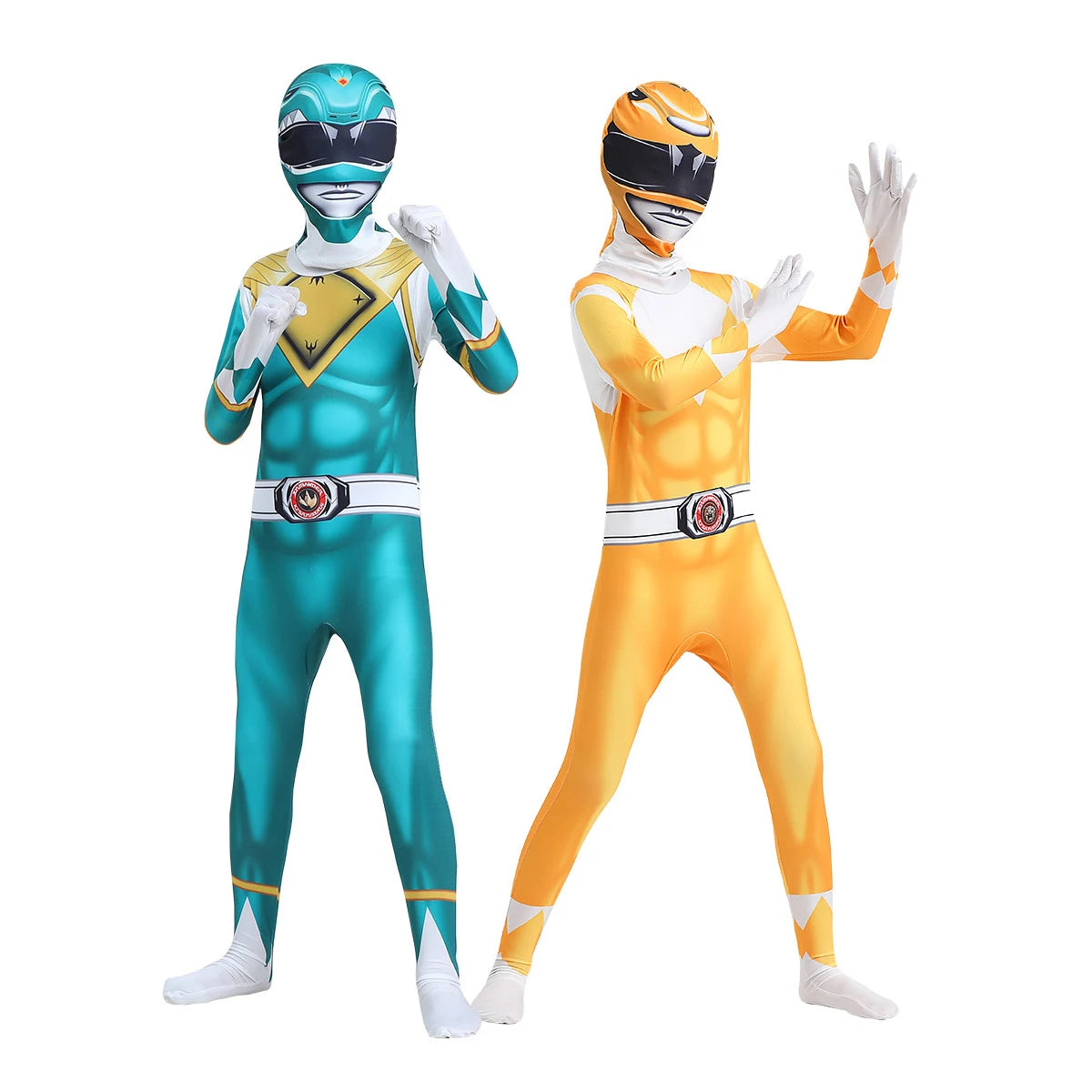 Costume de Power Rangers Unisexe avec Masque – Déguisement Halloween 2025