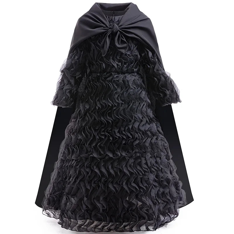 Costume de Sorcière pour Enfants avec Cape et Chapeau – Déguisement Halloween 2025
