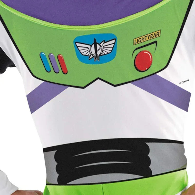 Costume de Space Ranger Unisexe pour Halloween – Combinaison Complète avec Capuche et Détails Imprimés