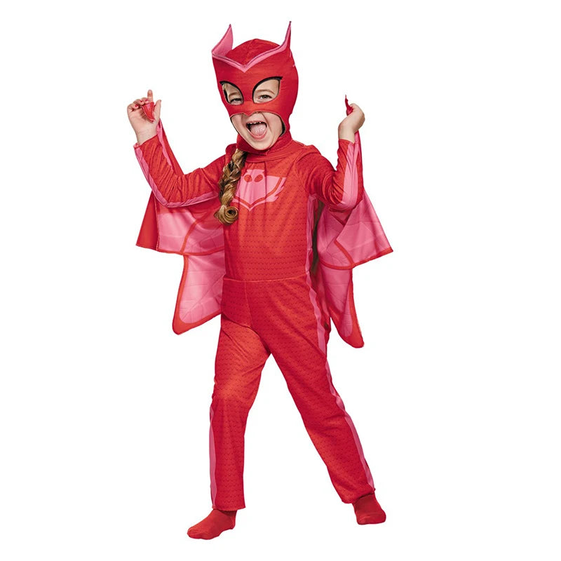 Costume de Super-Héros Chouette pour Enfants avec Masque – Combinaison Complète pour Halloween