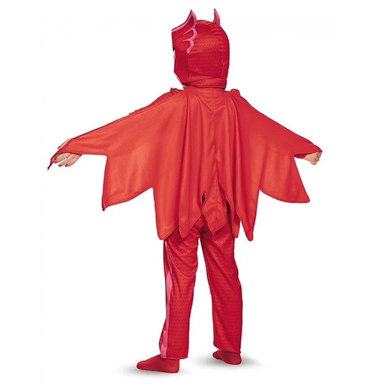 Costume de Super-Héros Chouette pour Enfants avec Masque – Combinaison Complète pour Halloween