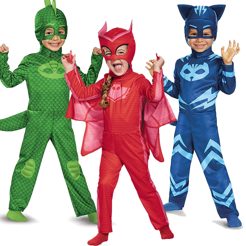 Costume de Super-Héros Chouette pour Enfants avec Masque – Combinaison Complète pour Halloween