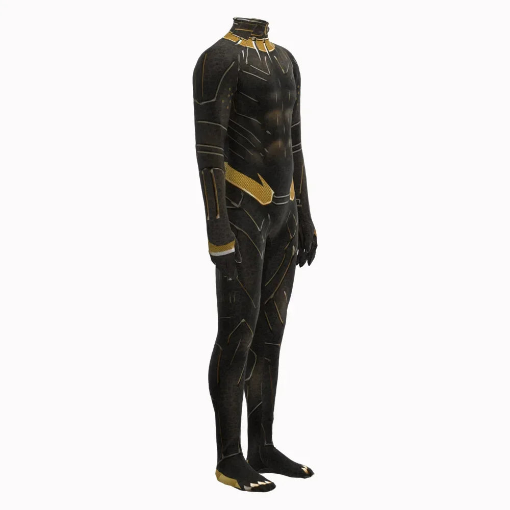 Costume de Super-Héros Panther Unisexe avec Masque Intégré – Idéal pour Halloween et Cosplay