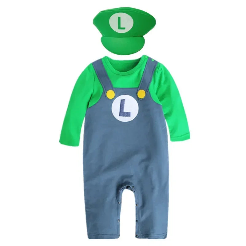 Costume de personnage nouveau-né avec chapeau pour Halloween – Barboteuse à manches longues