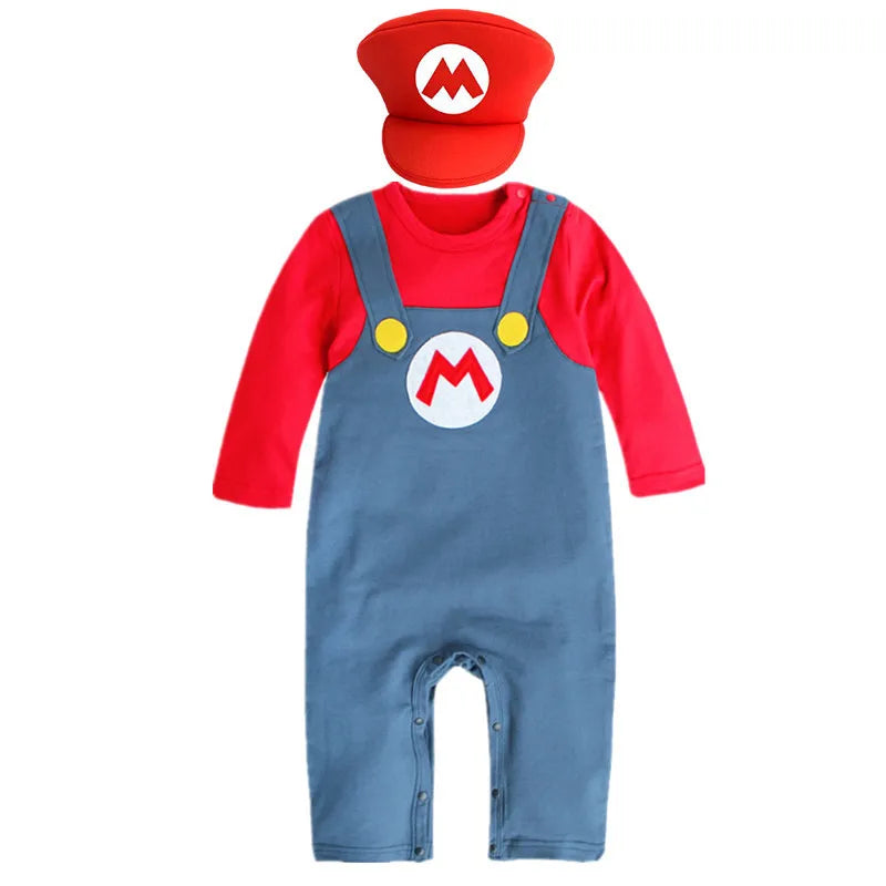Costume de personnage nouveau-né avec chapeau pour Halloween – Barboteuse à manches longues
