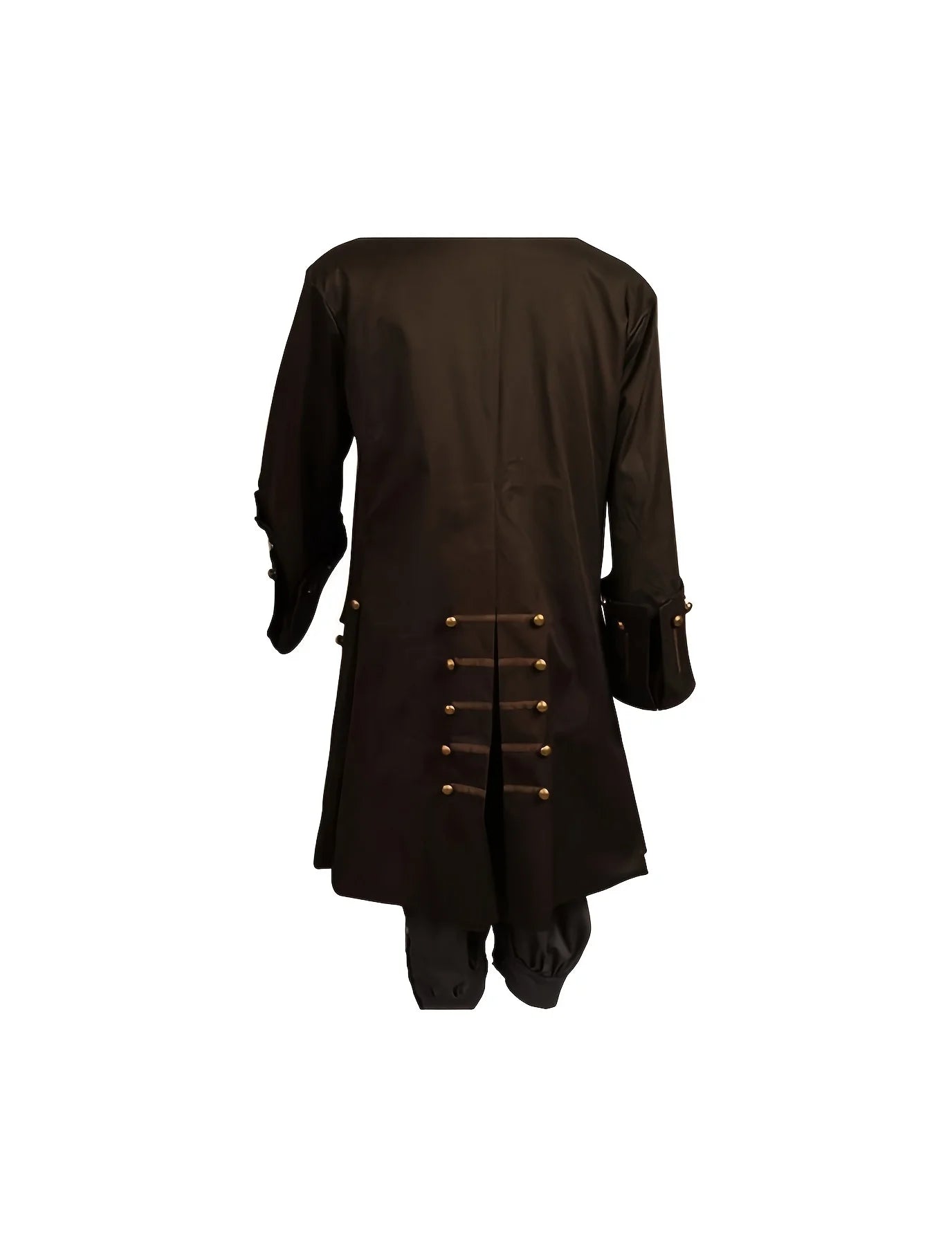 Costume de pirate unisexe Jack Sparrow avec manteau, chemise et accessoires pour Halloween