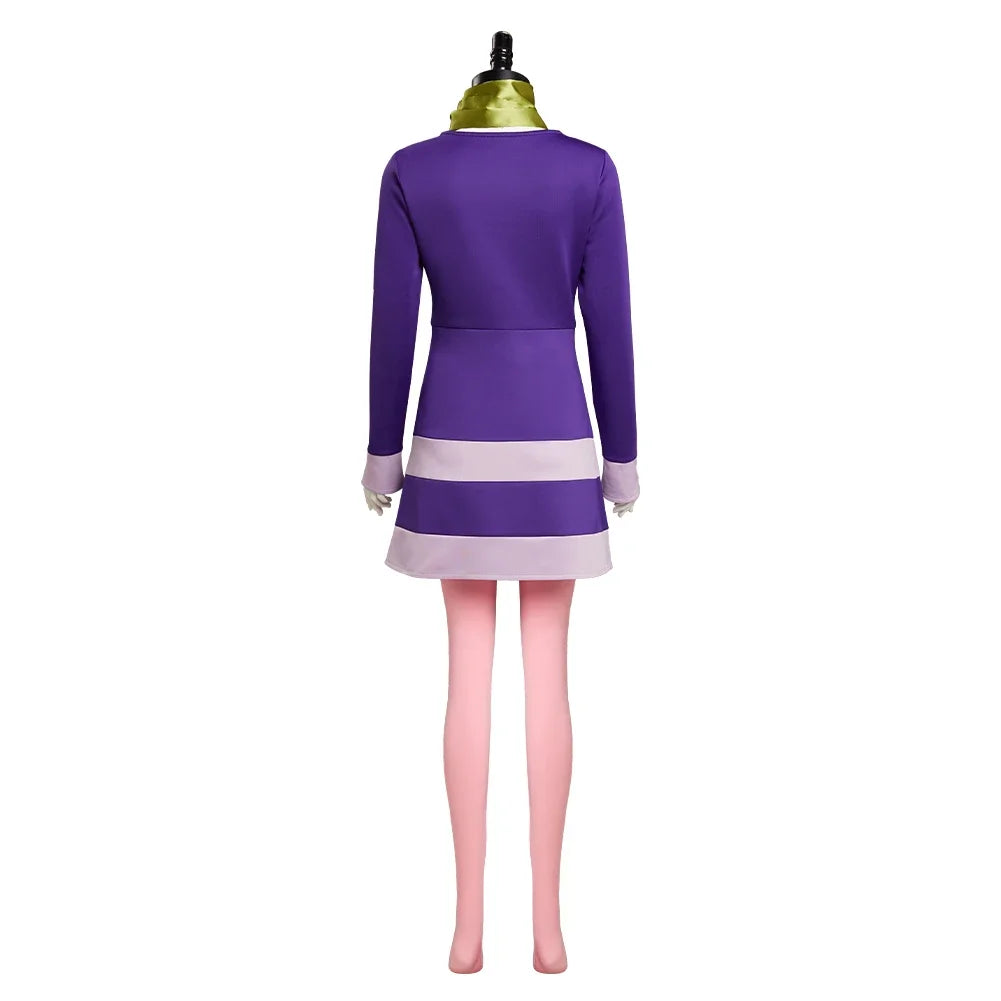 Costumes de Cosplay pour Daphne et Velma - Robe Mini A-Line avec Écharpe Verte pour Halloween
