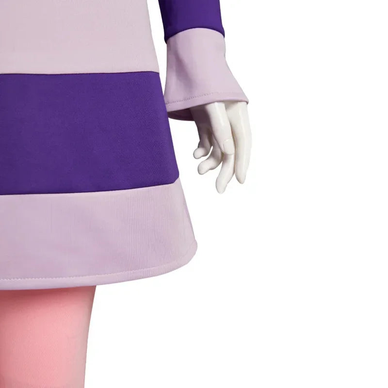 Costumes de Cosplay pour Daphne et Velma - Robe Mini A-Line avec Écharpe Verte pour Halloween