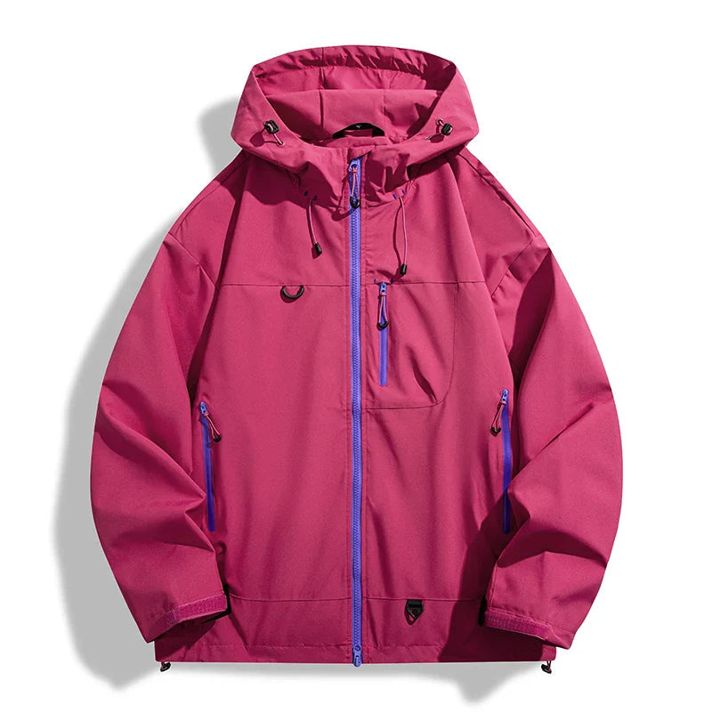 Coupe-Vent Waterproof Unisex Jacket with Hood – Lightweight and Breathable Hiking Jacket