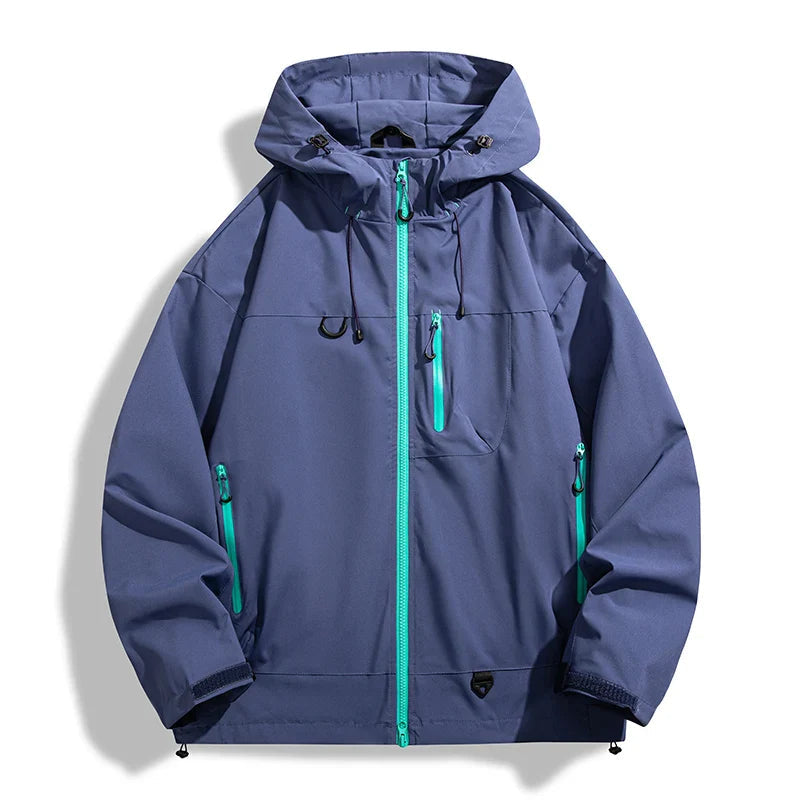Coupe-Vent Waterproof Unisex Jacket with Hood – Lightweight and Breathable Hiking Jacket
