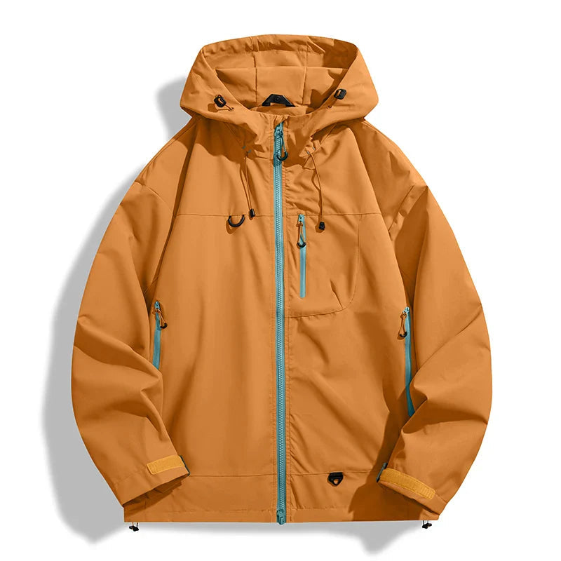 Coupe-Vent Waterproof Unisex Jacket with Hood – Lightweight and Breathable Hiking Jacket