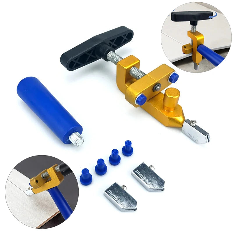 Couteau Brise-Carreaux en Céramique avec Outil à Rouleau Diamanté – Portable et Pratique