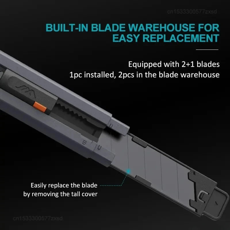 Couteau Utilitaire Compact avec Lame en Acier au Carbone de 0,79 Pouce et Verrouillage de Sécurité