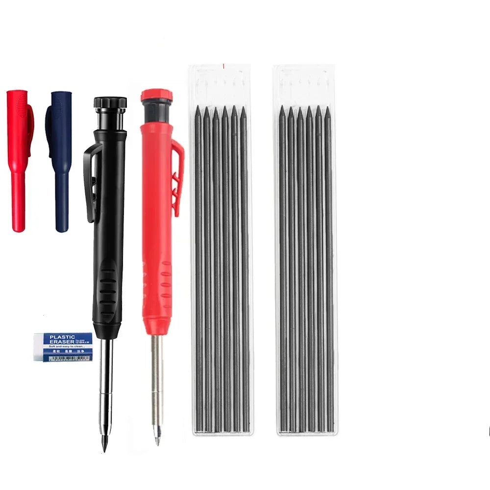 Crayon de Charpentier Métallique à Tête Longue pour Marquage Précis – Outil de Menuiserie