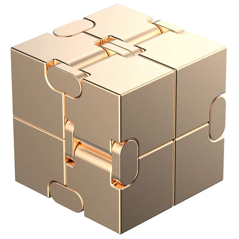 Magic Metal Cube - Portable Anti-Stress Puzzle for Decompression and Concentration, Durable and Tactile