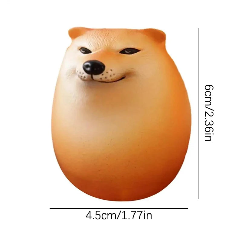 Décor de Bureau en Forme d'Oeuf Shiba Inu Souple - Objet de Détente Amusant pour le Bureau à Domicile