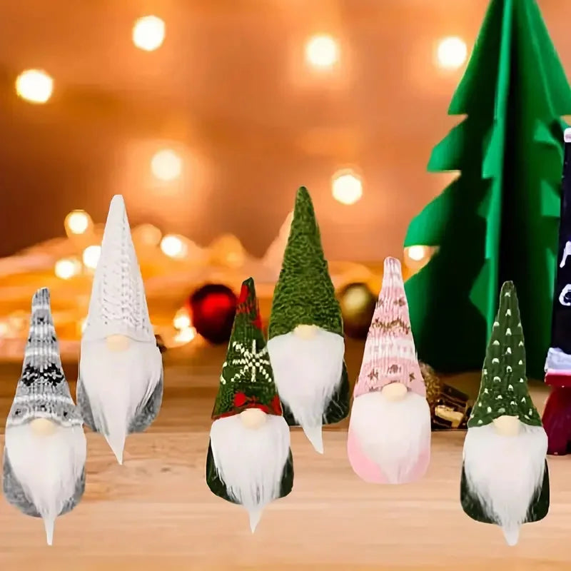 Décoration de Noël Gnome en Peluche - Ensemble de Calendrier de l'Avent Festif, Tissu Sûr et Doux, Idéal pour votre Décor de Fête