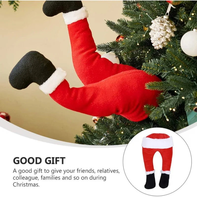 Santa Claus Leg Decorations for Fireplace – Festive Ornaments for Christmas