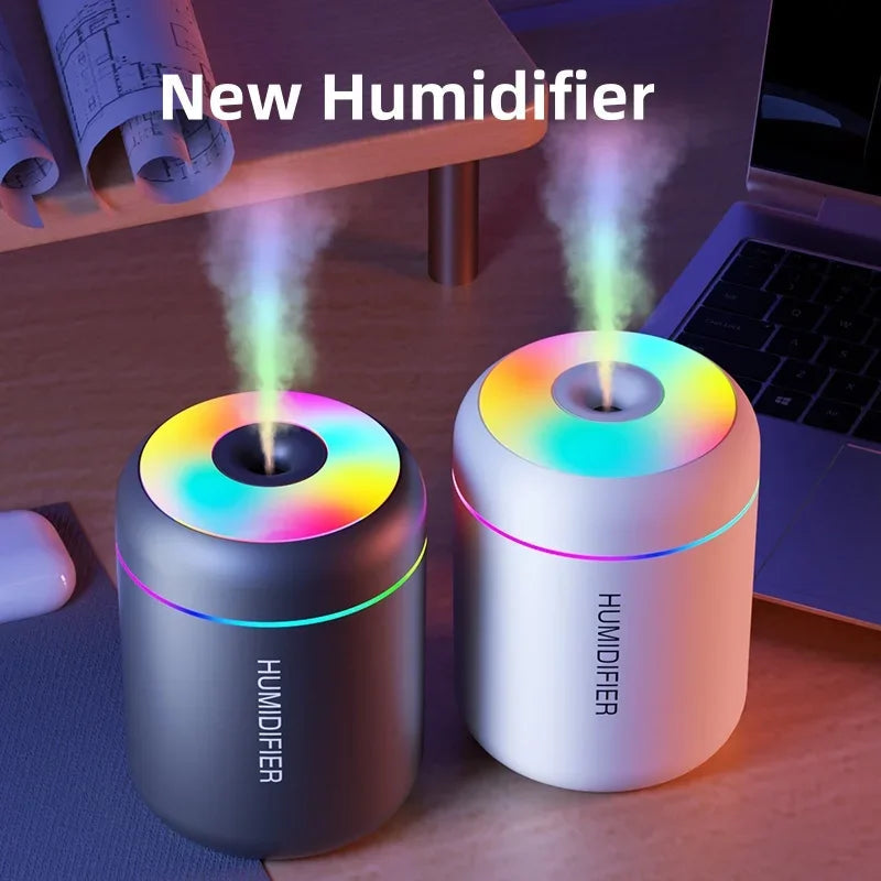 Diffuseur d'Aromathérapie Mini USB 180ML – Humidificateur Électrique Compact pour Maison, Voiture et Chambre avec Lumières d'Ambiance