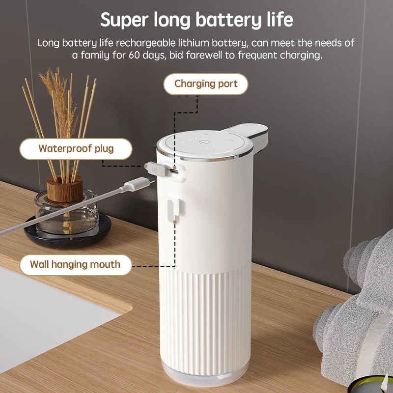 Distributeur Automatique de Savon Mousse 360ML avec Fonctionnement Sans Contact
