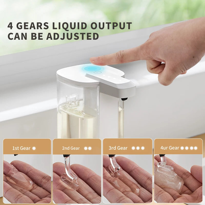 Distributeur Automatique de Savon avec Capteur – Réglable 500 ml, Matériau ABS/PC, Idéal pour Cuisine et Salle de Bain
