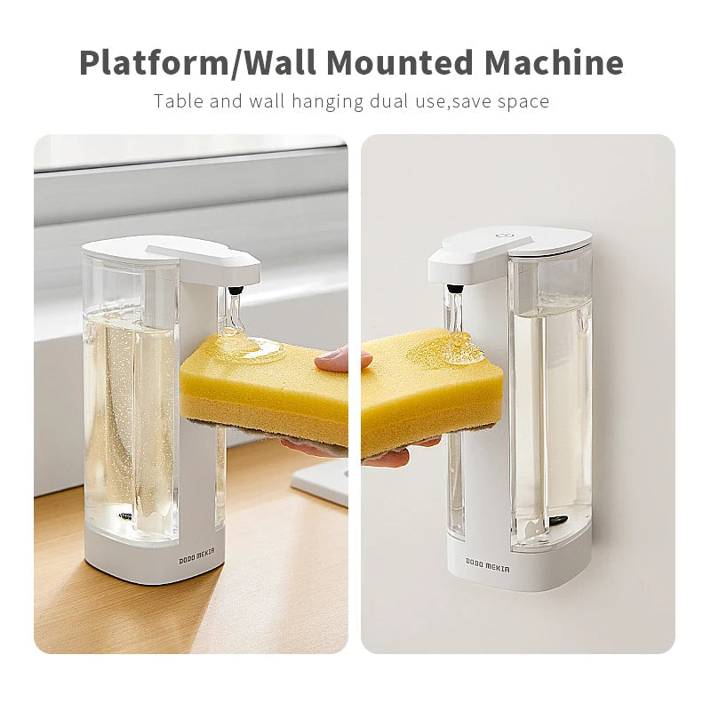 Distributeur Automatique de Savon avec Capteur – Réglable 500 ml, Matériau ABS/PC, Idéal pour Cuisine et Salle de Bain