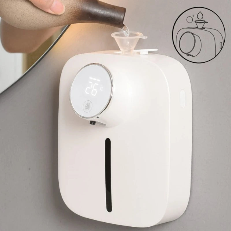 Distributeur de Savon Automatique Mural avec Capteur Infrarouge – Rechargeable USB et Design Sans Contact