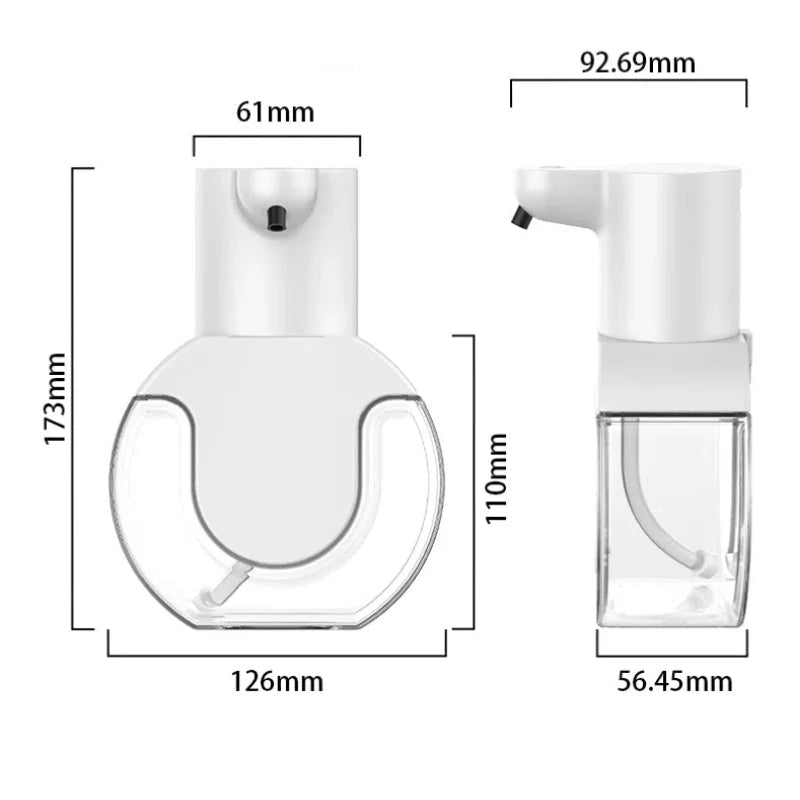 Distributeur de Savon Intelligent 420 ml avec Capteur de Mouvement – Dispositif Mural à Mousse Liquide, Design Élégant et Pratique