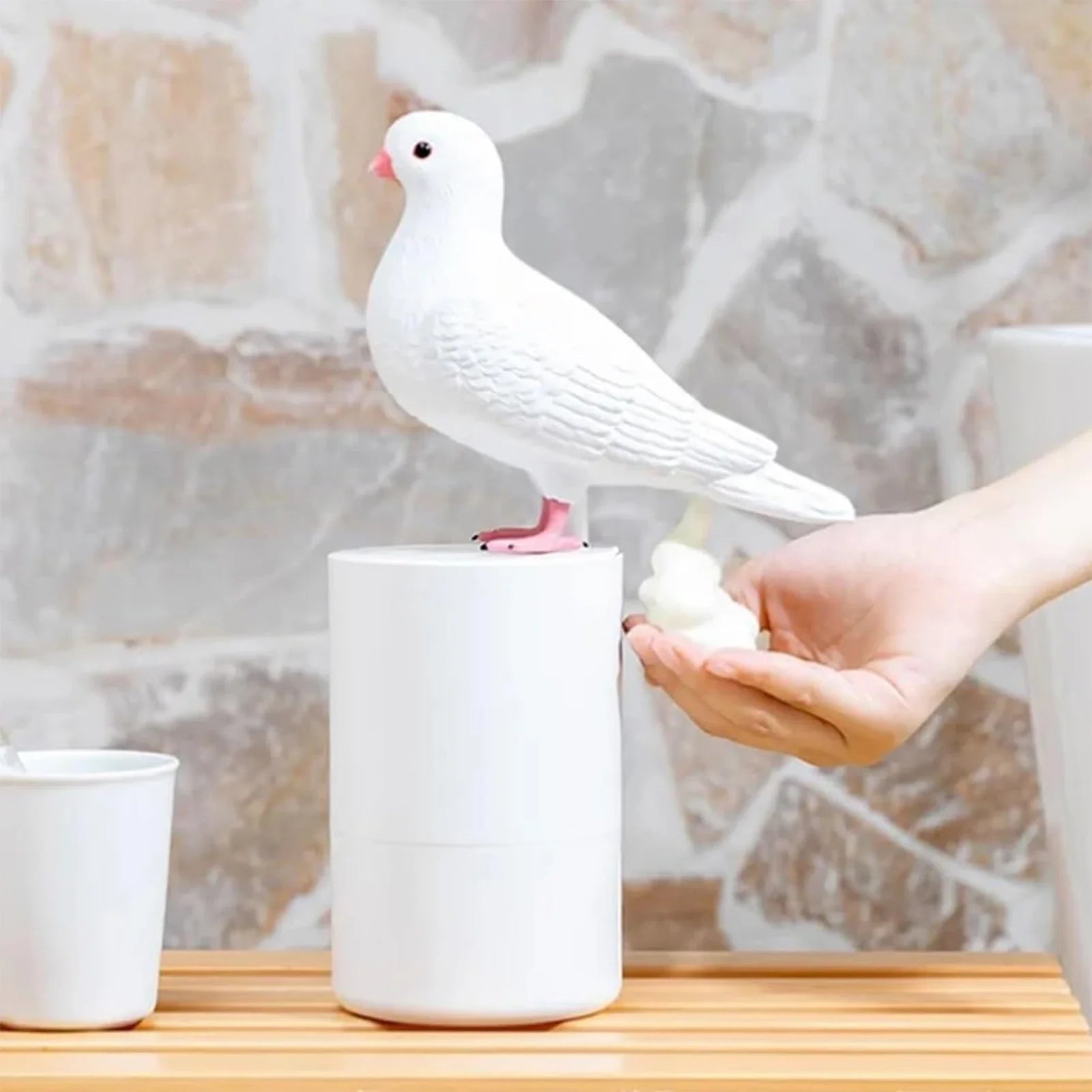 Distributeur de Savon en Forme de Pigeon – Pompe à Savon Liquide 283,5 g pour Cuisine et Salle de Bain
