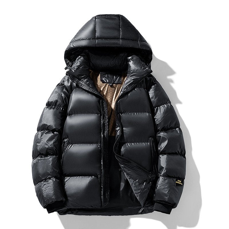 Doudoune Isolante pour Hommes avec Capuche Réglable – Hiver, Polyester Résistant à l'Eau