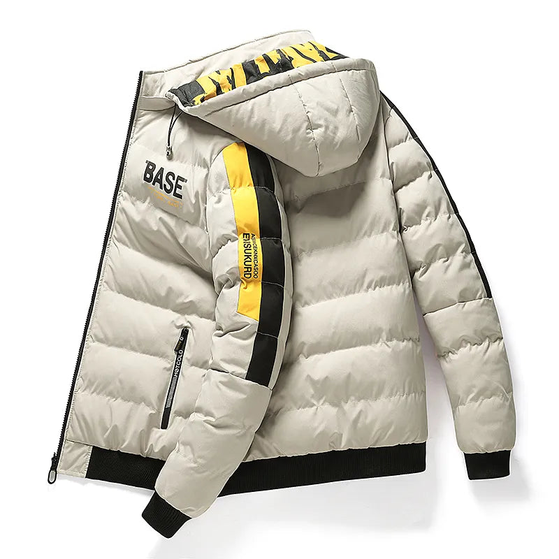 Doudoune Isolante pour Hommes avec Capuche et Poches Zippées - Style Moderne pour l'Hiver