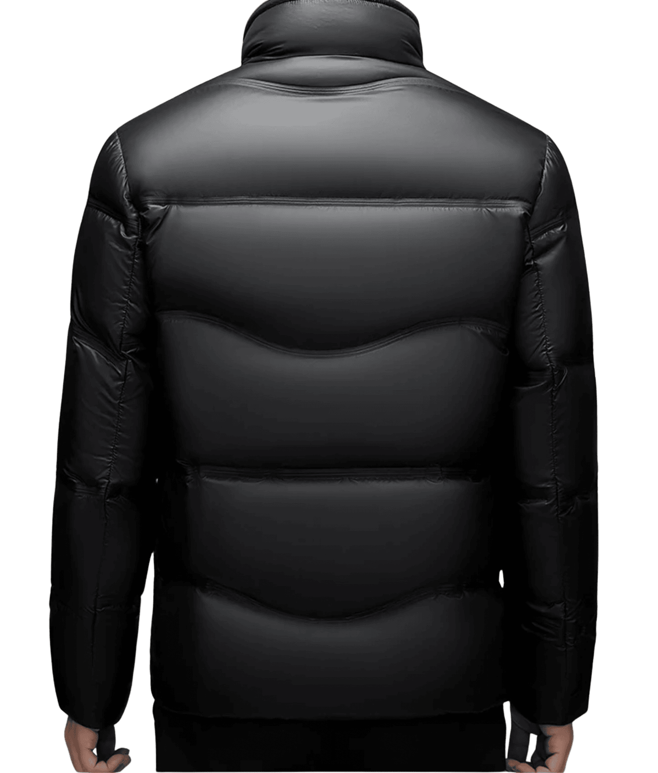 Doudoune Isolante pour Hommes en Duvet avec Col Montant et Capuche Réglable – Veste Hivernale Hydrofuge, Poches Zippées