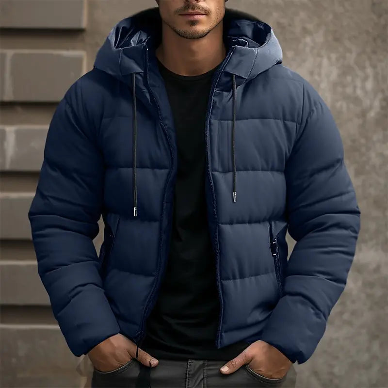 Doudoune Isolée pour Hommes avec Capuche – Warm and Water-Resistant Jacket