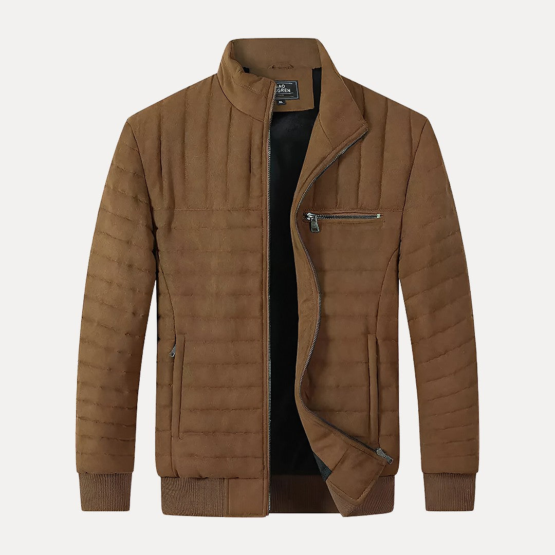 Doudoune Matelassée Homme en Coton avec Col Montant – Veste Chaude pour le Travail