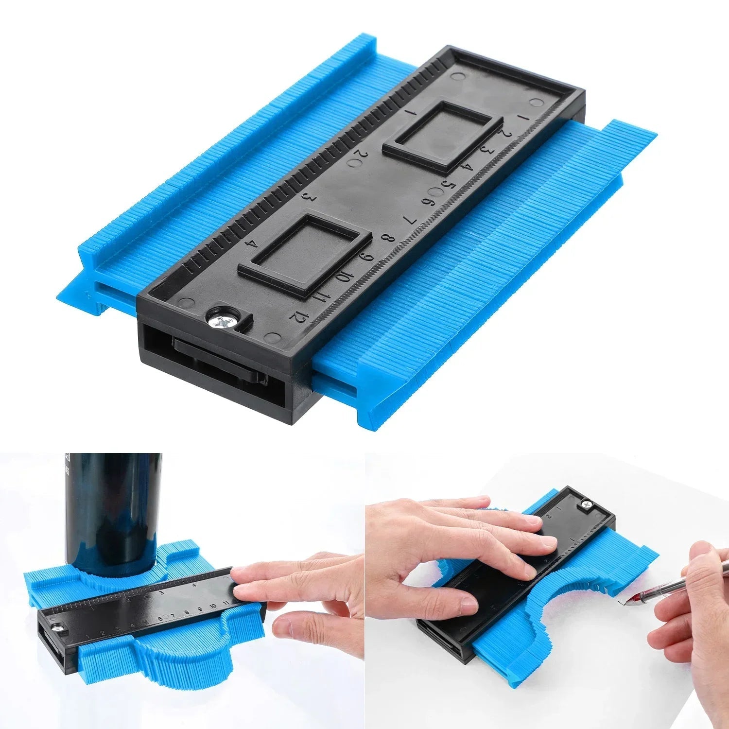 Duplicateur de Jauge de Contour en Plastique de 10 Pouces pour Projets de Bricolage