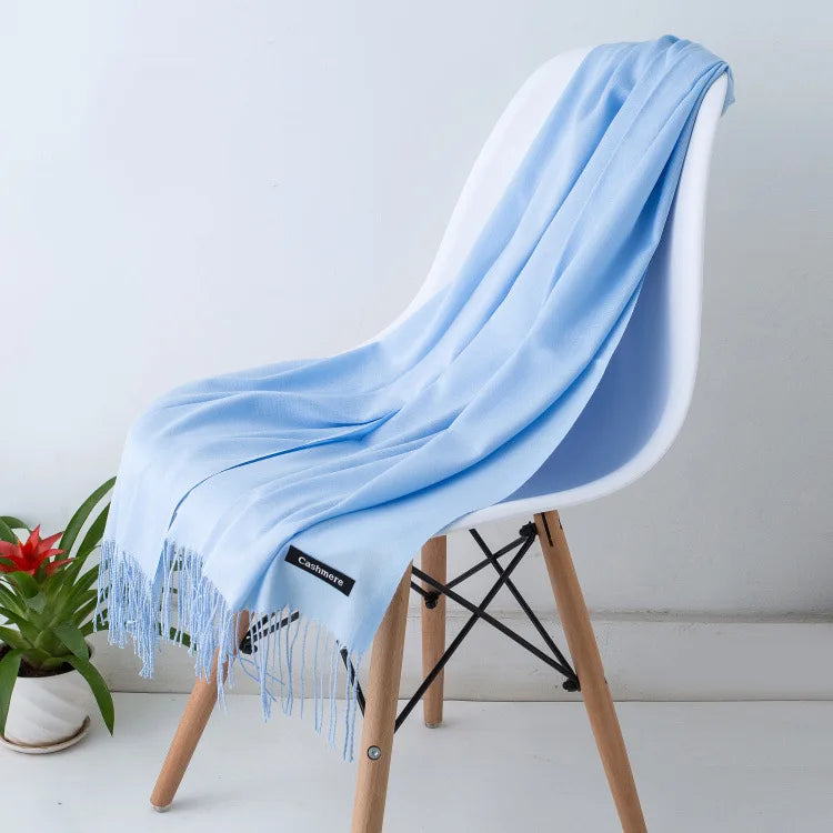 Écharpe Longue en Laine avec Franges pour Femmes – Confort et Élégance pour l'Hiver 13