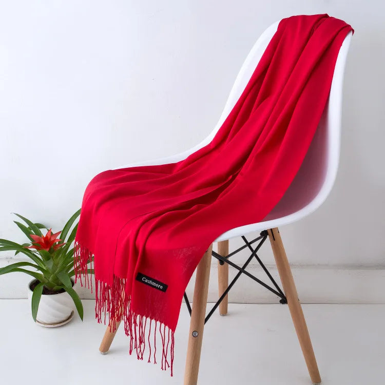 Écharpe Longue en Laine avec Franges pour Femmes – Confort et Élégance pour l'Hiver 27