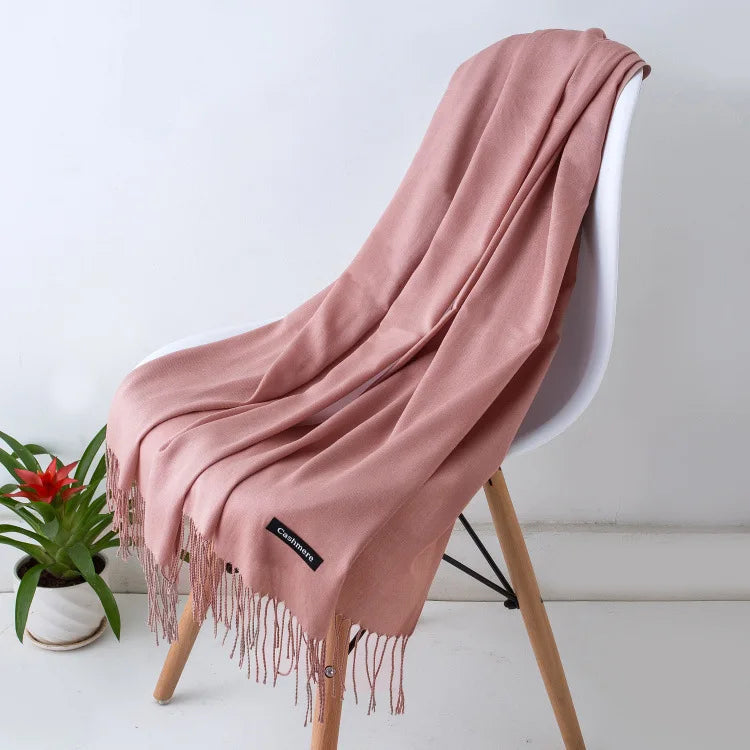 Écharpe Longue en Laine avec Franges pour Femmes – Confort et Élégance pour l'Hiver 30