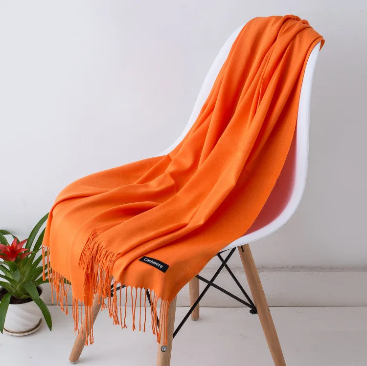 Écharpe Longue en Laine avec Franges pour Femmes – Confort et Élégance pour l'Hiver 31