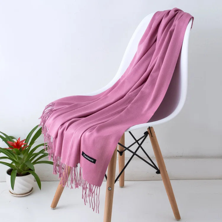 Écharpe Longue en Laine avec Franges pour Femmes – Confort et Élégance pour l'Hiver 32