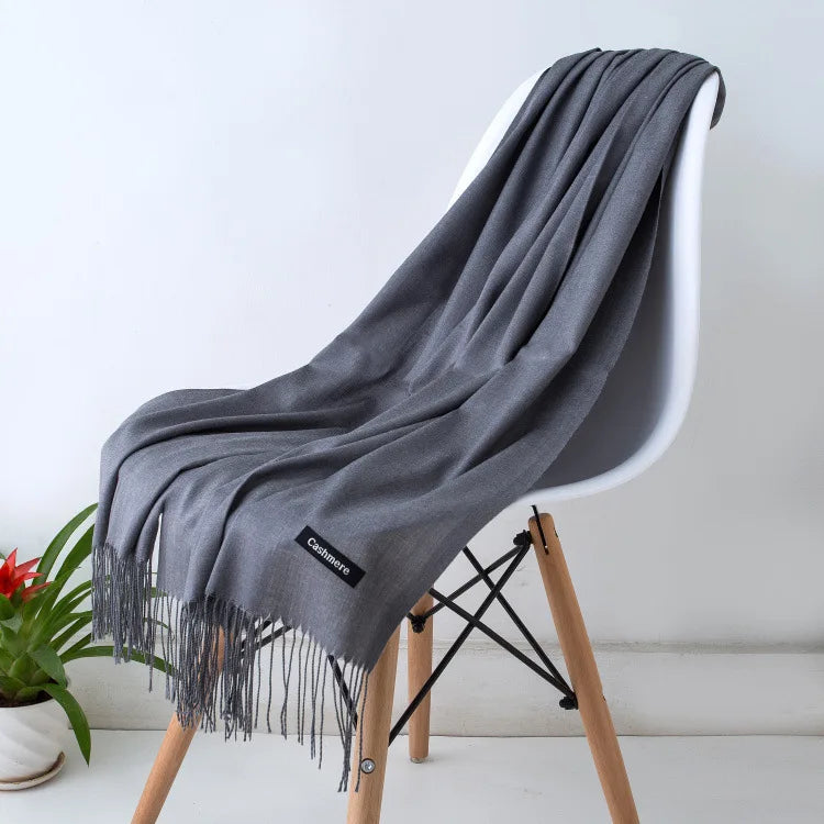 Écharpe Longue en Laine avec Franges pour Femmes – Confort et Élégance pour l'Hiver 34