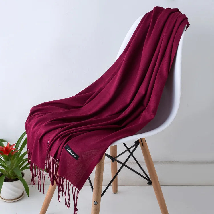 Écharpe Longue en Laine avec Franges pour Femmes – Confort et Élégance pour l'Hiver 35