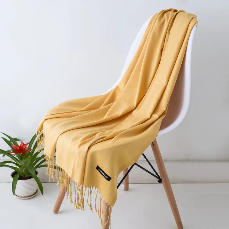 Écharpe Longue en Laine avec Franges pour Femmes – Confort et Élégance pour l'Hiver 36