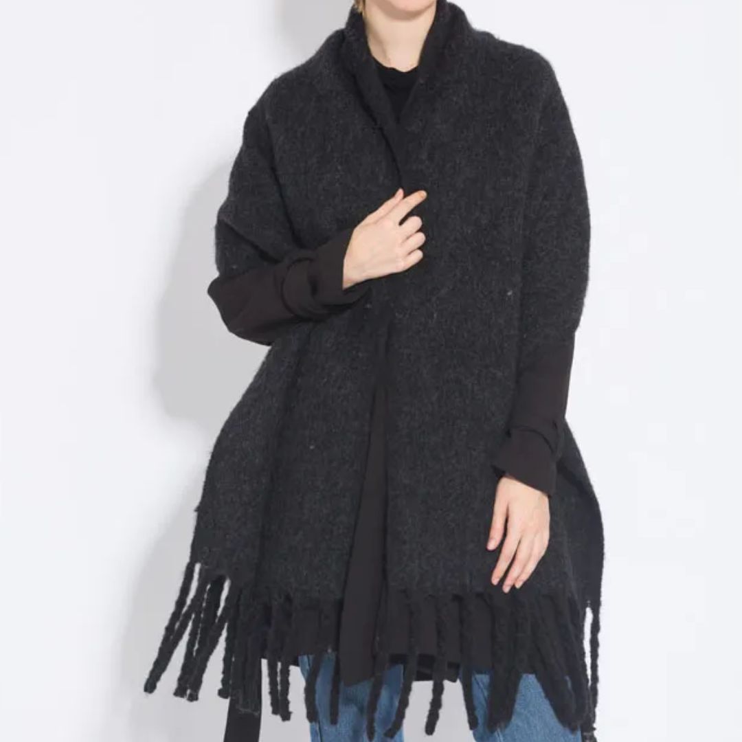 Écharpe surdimensionnée en laine douce avec franges – Accessoire d'hiver élégant 15